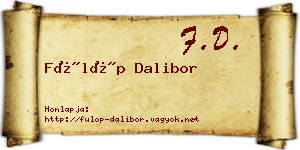 Fülöp Dalibor névjegykártya